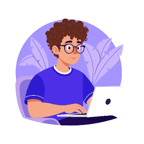 برنامه‌نویس در حال کار با لپ‌تاپ